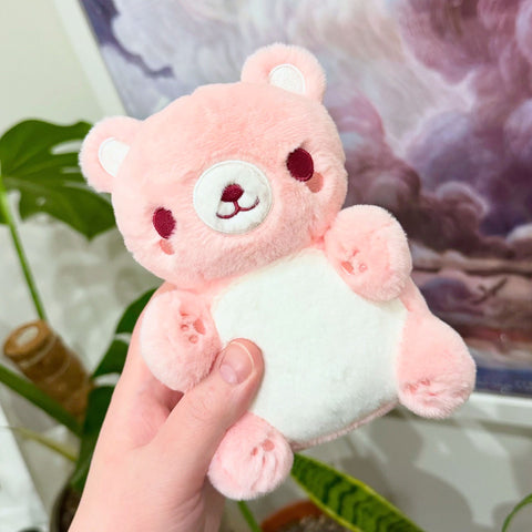 Pink Bear Nugget Keychain Plushie