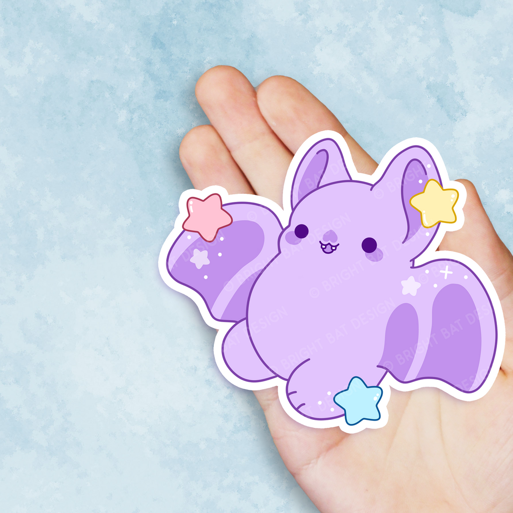 Bright Bat Nugget Mascot Vinyl Sticker