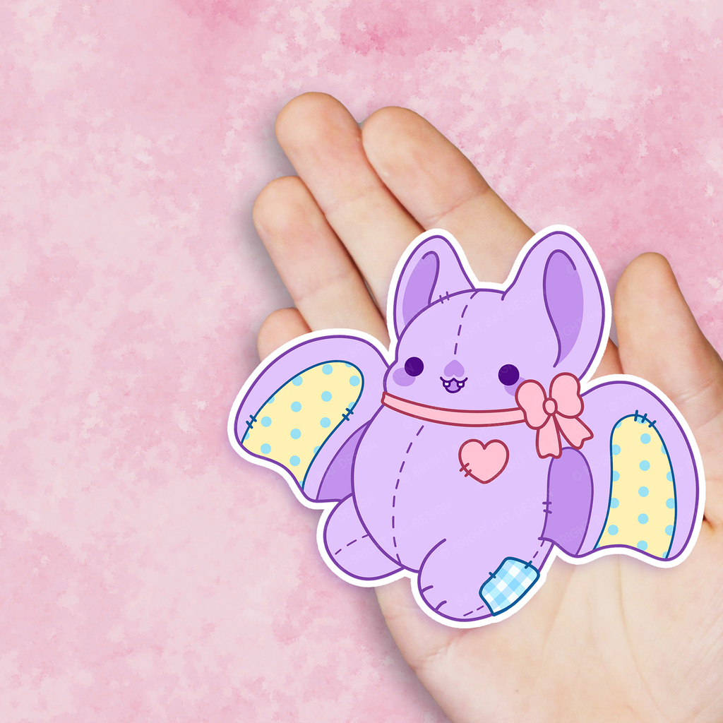 Bright Bat Plushie Nugget Vinyl Sticker