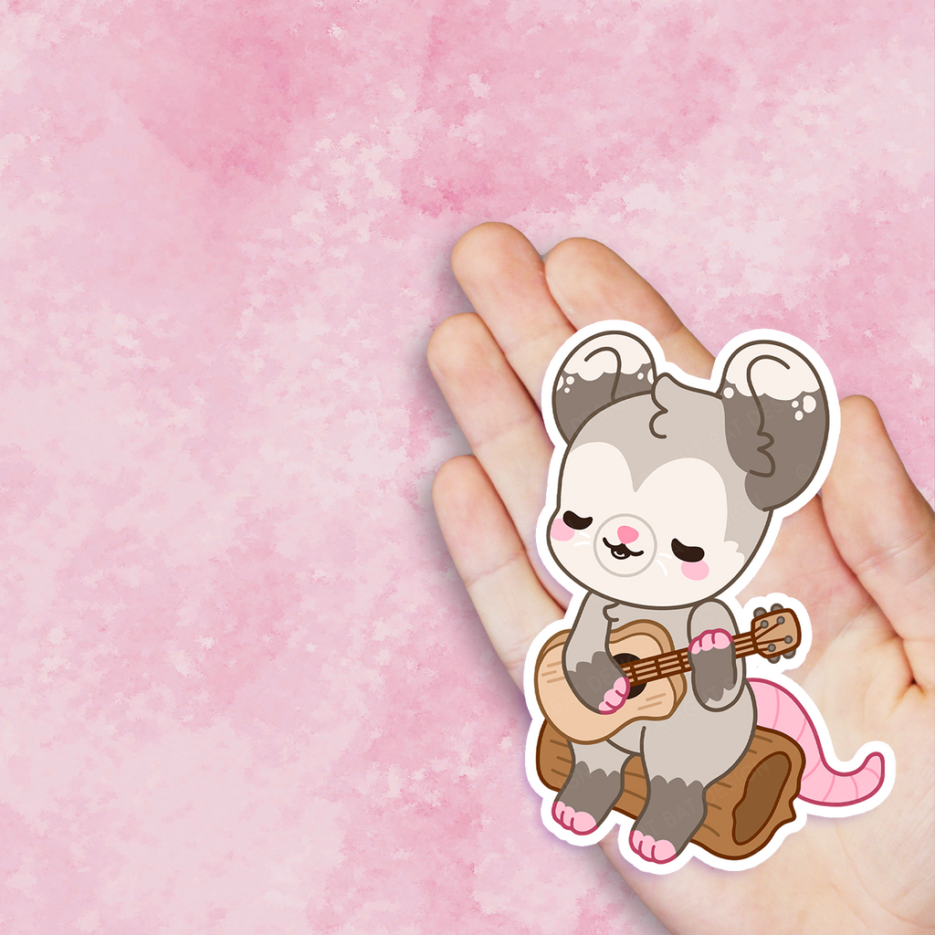 Campfire Songs Opossum Vinyl Sticker