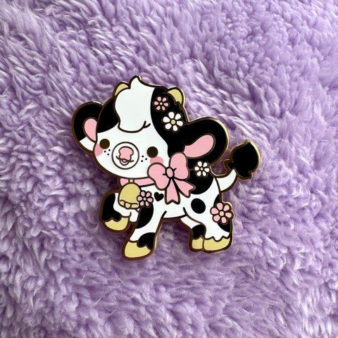 Daisy Cow Enamel Pin