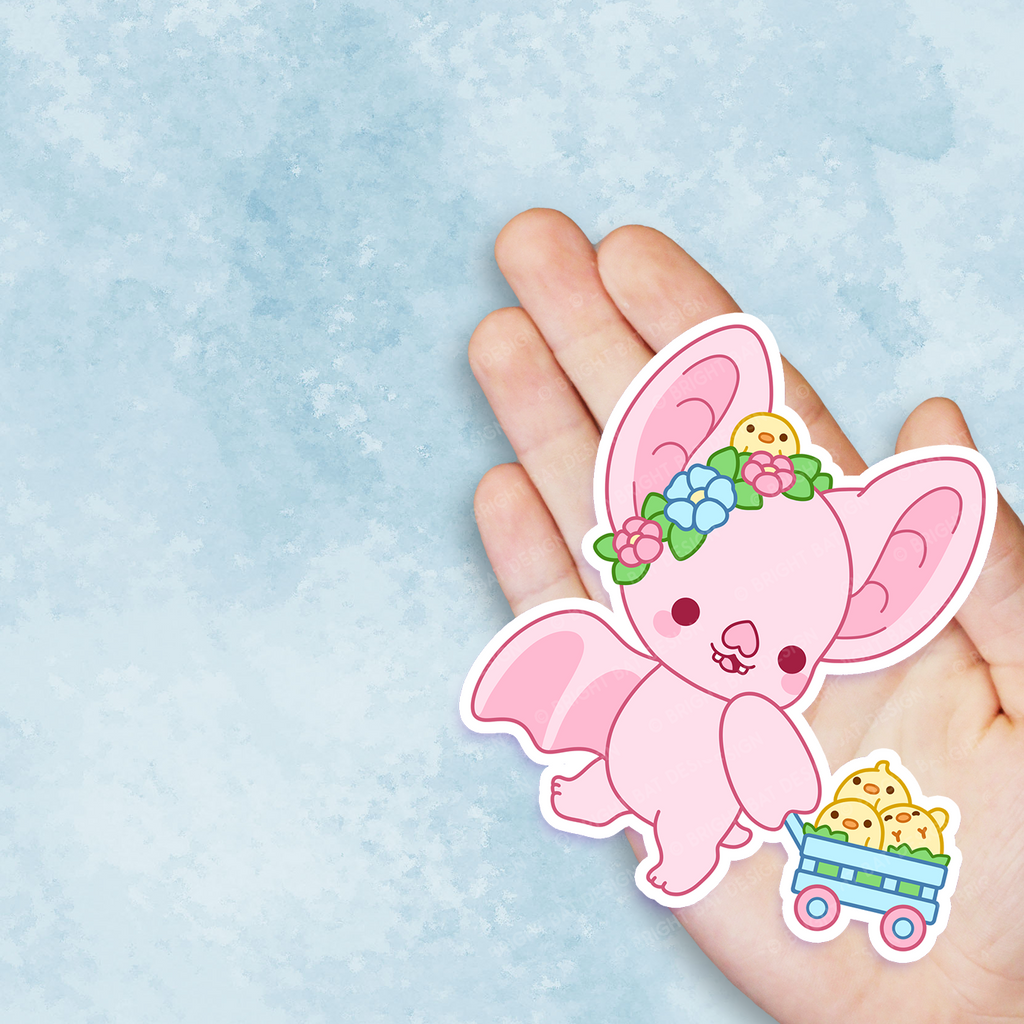 Duck Wagon Bright Bat Vinyl Sticker