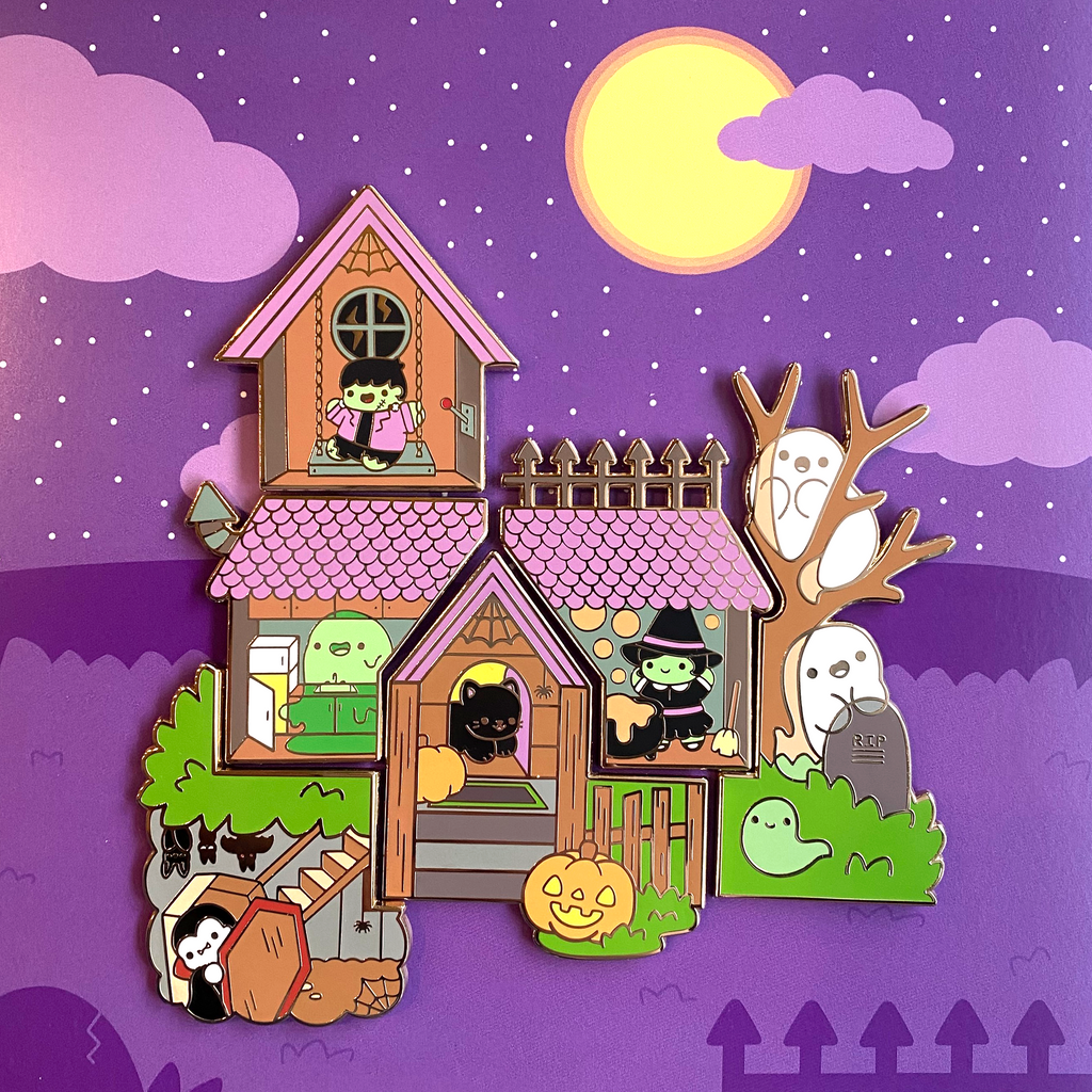 Haunted House Pin Set