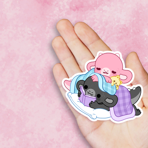 Ink and Blush Sleepy Dragons Vinyl Sticker