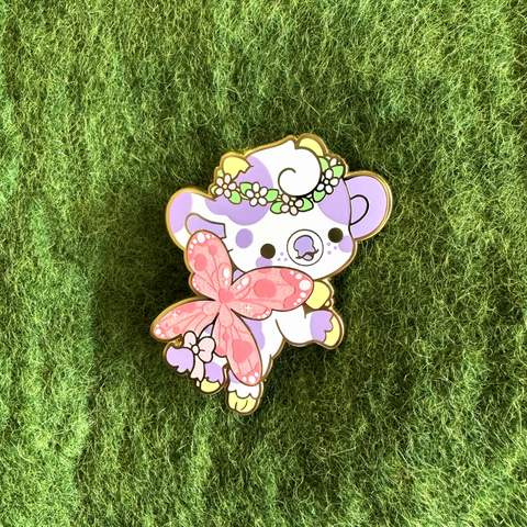 Petal the Fairy Cow Enamel Pin