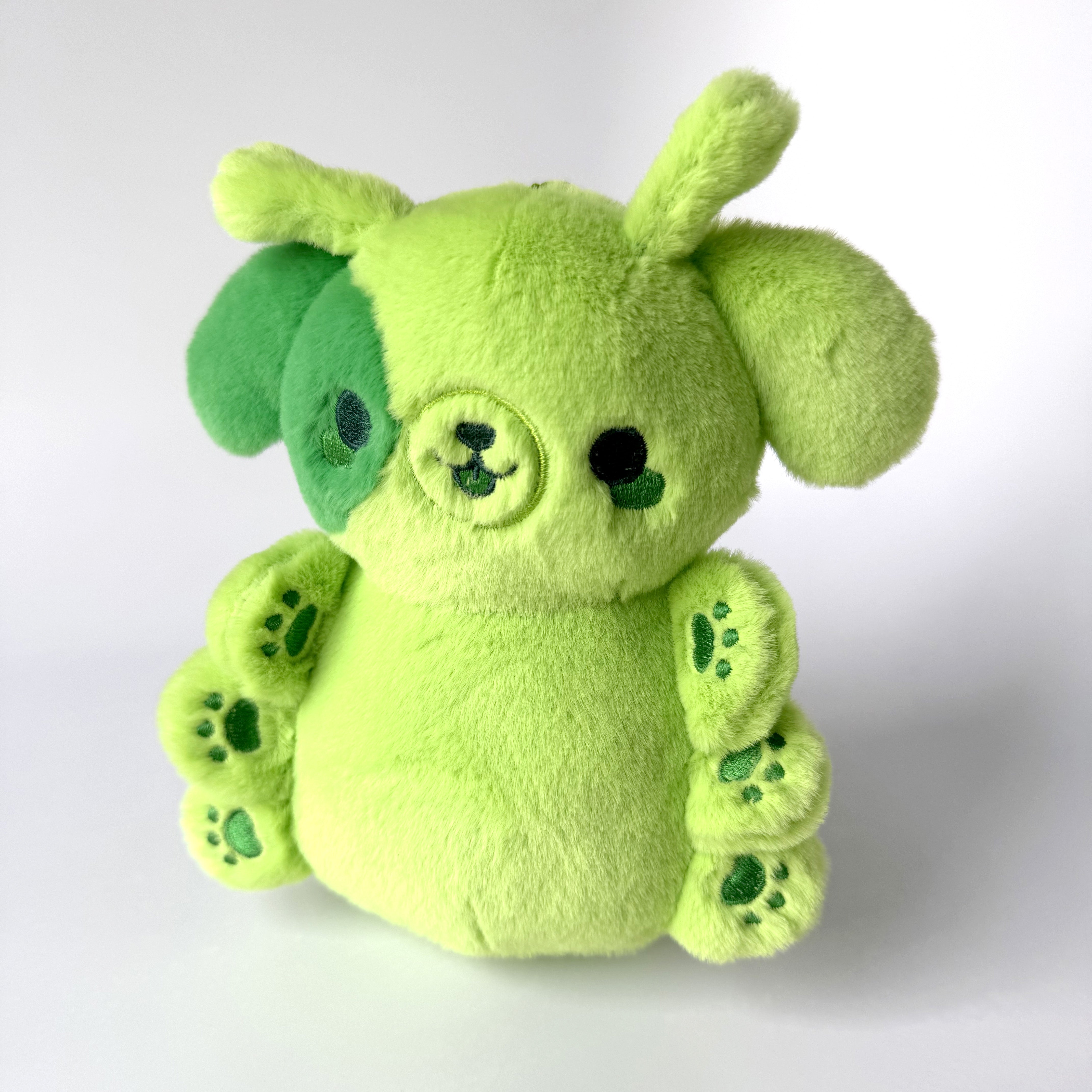 Alien Dog Nugget Keychain Plushie – Bright Bat Design