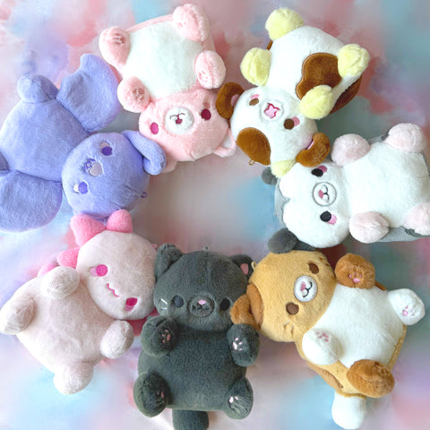 Pink Bear Nugget Keychain Plushie