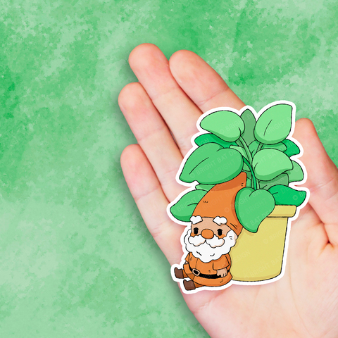 Planter Gnome Vinyl Sticker