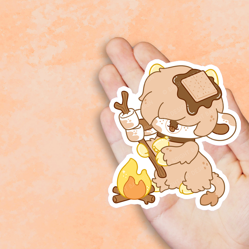 Mallow the Smores Cow Vinyl Sticker