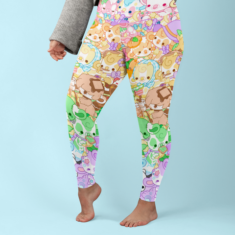 Cow Collage Plus Size Leggings