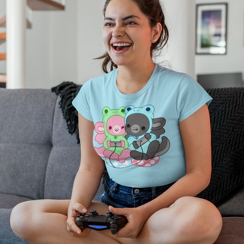 Ink and Blush Frog Gamers TShirt
