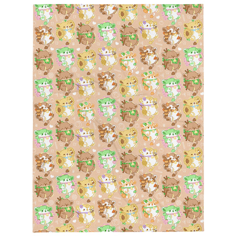 Harvest Cow Nuggets Throw Blanket