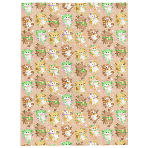 Harvest Cow Nuggets Throw Blanket