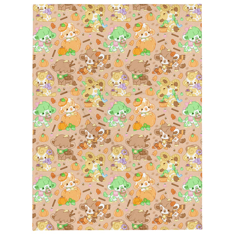 Harvest Cows Throw Blanket