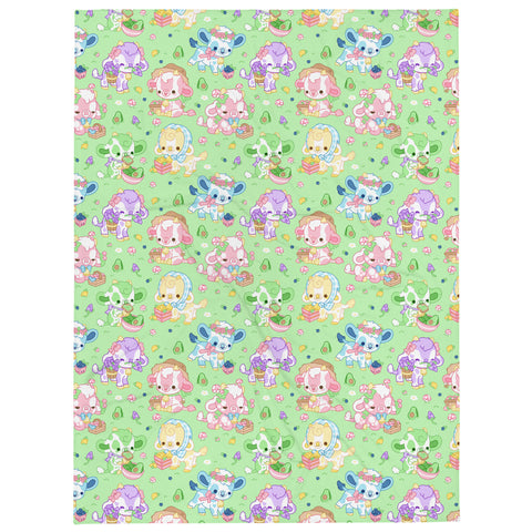 Garden Cows Throw Blanket