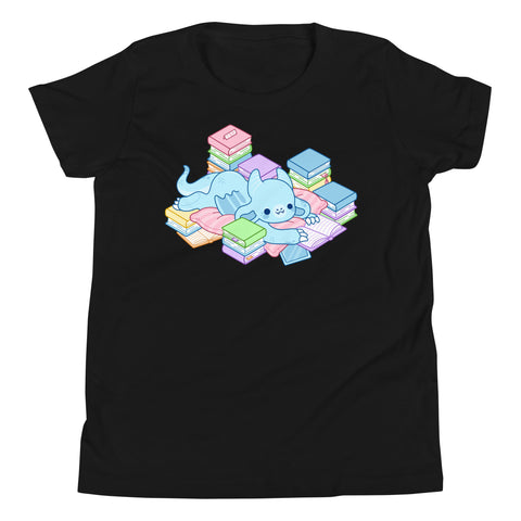 Book Hoarding Dragon Kids TShirt