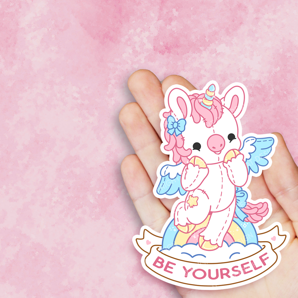 Be Yourself Unicorn Vinyl Sticker
