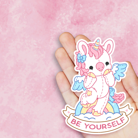 Be Yourself Unicorn Vinyl Sticker