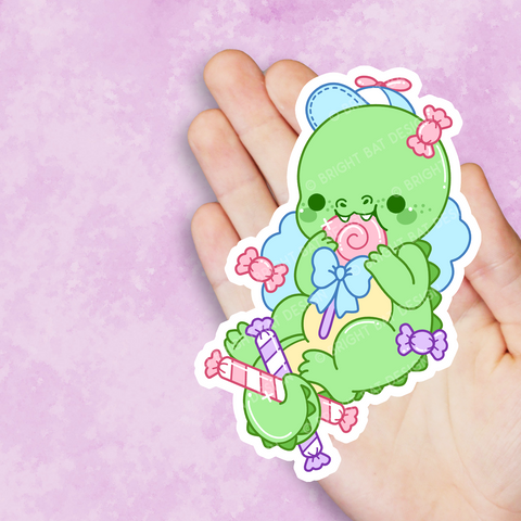 Candy Crocodile Vinyl Sticker