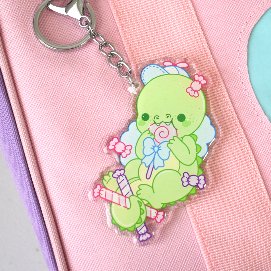 Candy Croc Charm Keychain