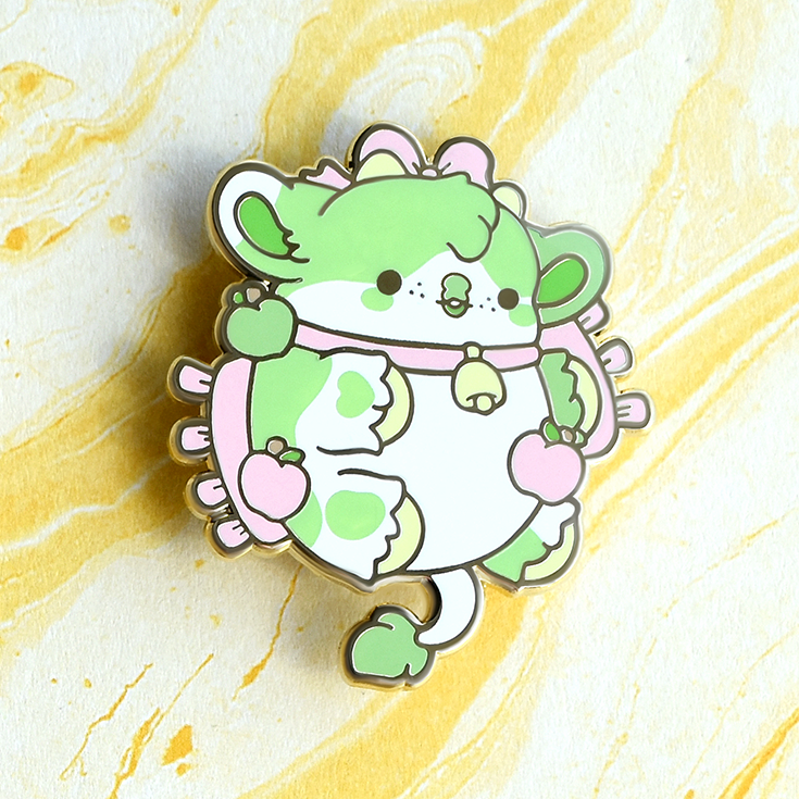 Cider the Apple Cow Nugget Enamel Pin