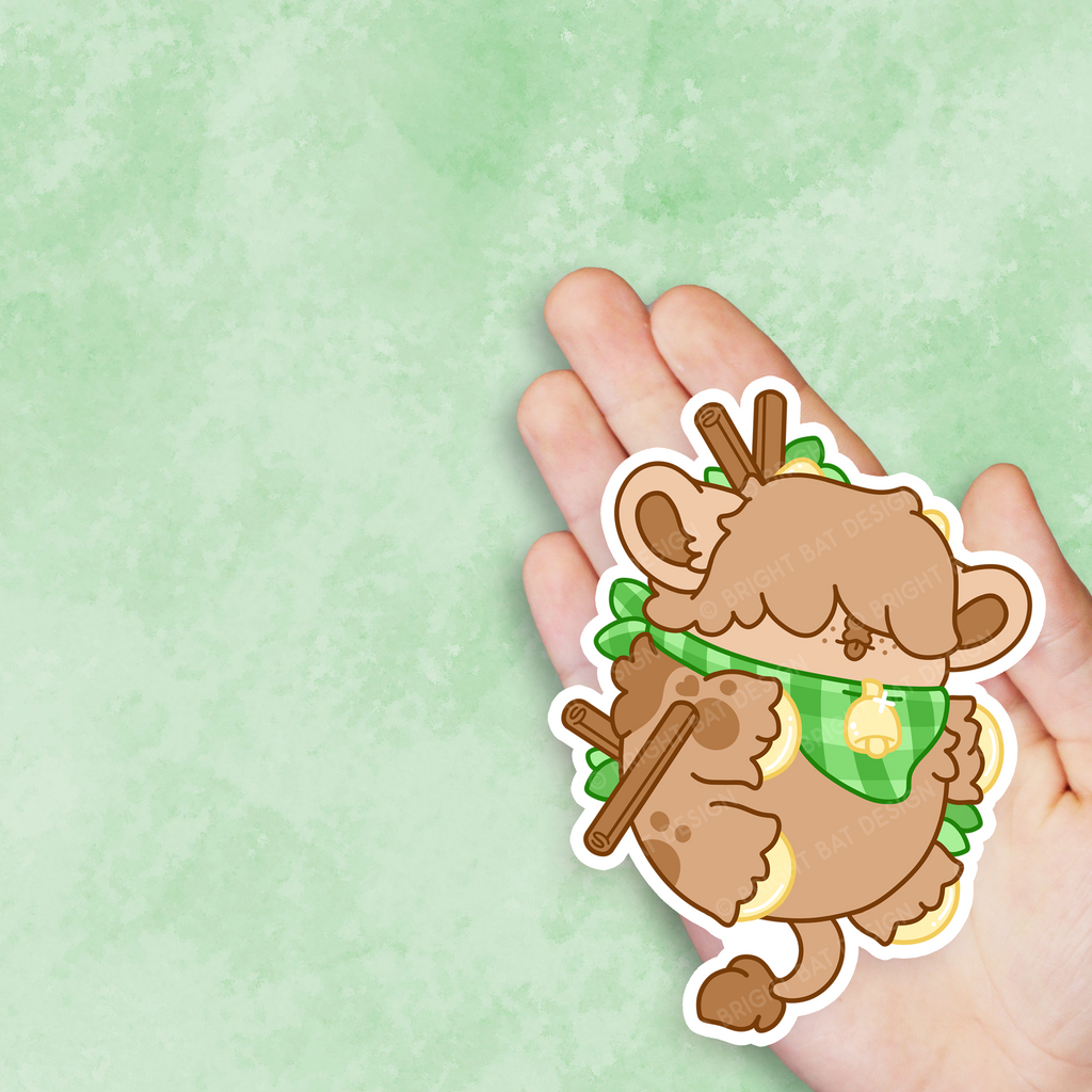 Churro the Cinnamon Cow Nugget Vinyl Sticker