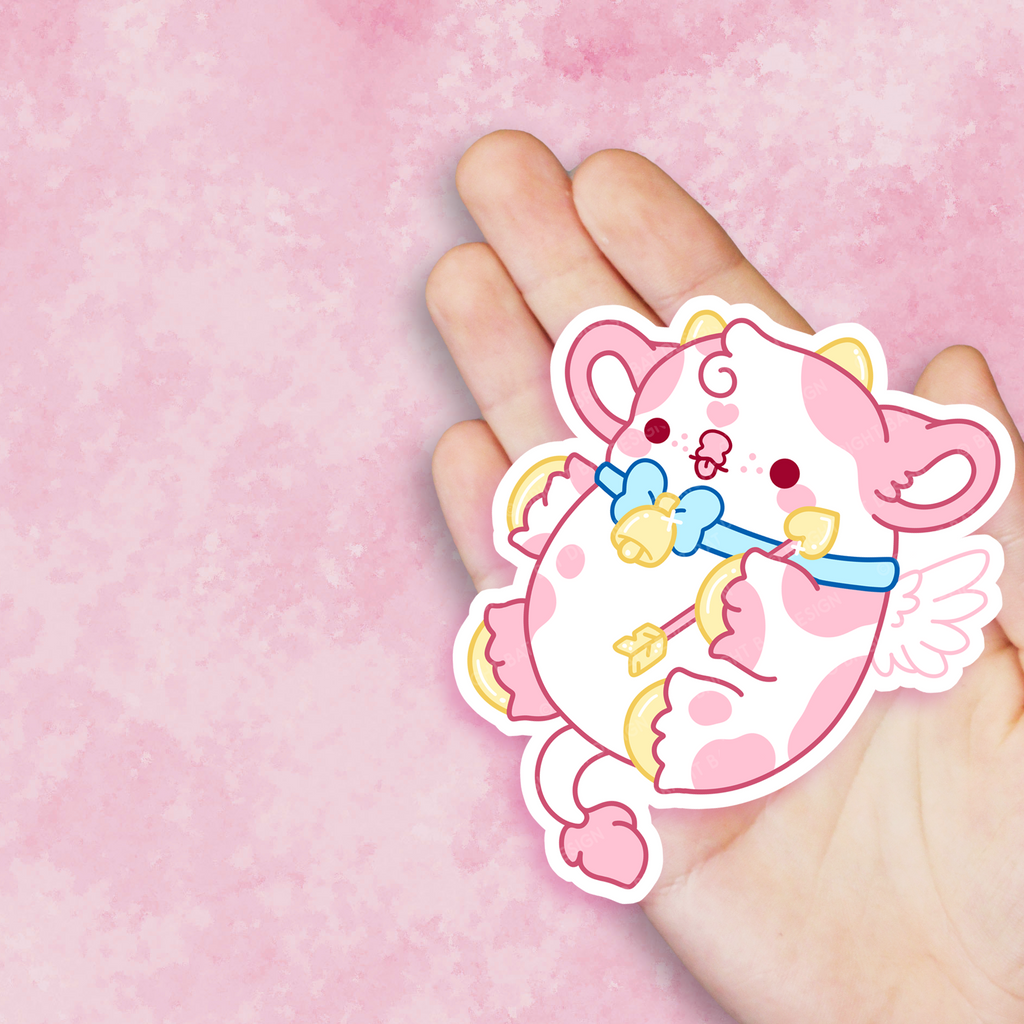 Crush the Cupid Cow Nugget Vinyl Sticker
