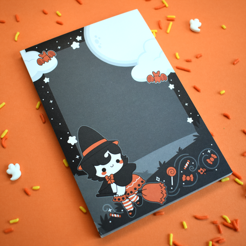 Vintage Halloween Witch Notepad