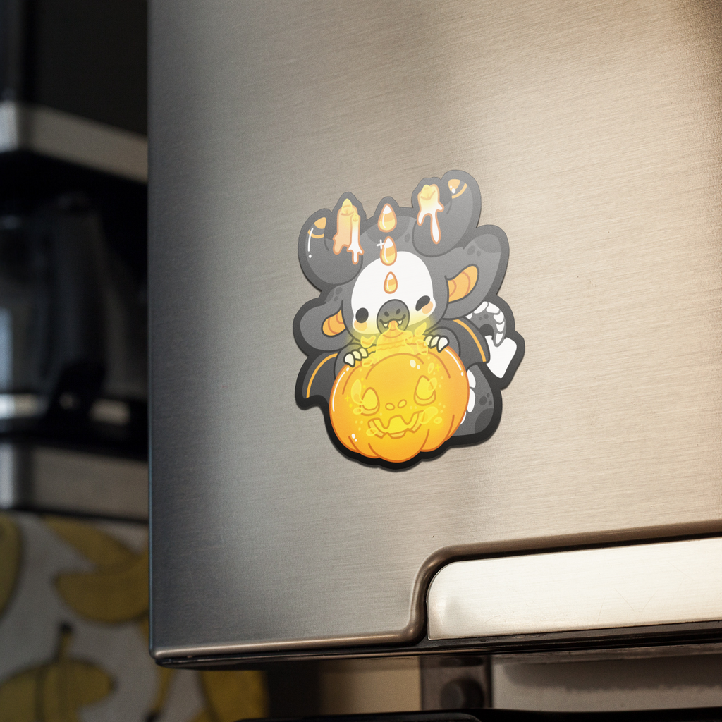 Flicker the Jackolantern Dragon Magnet