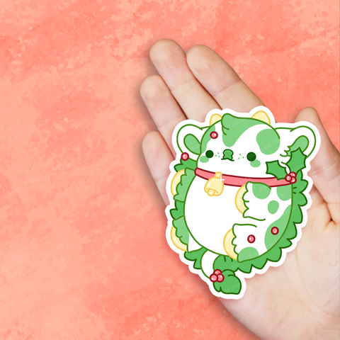 Holly the Evergreen Cow Nugget Vinyl Sticker