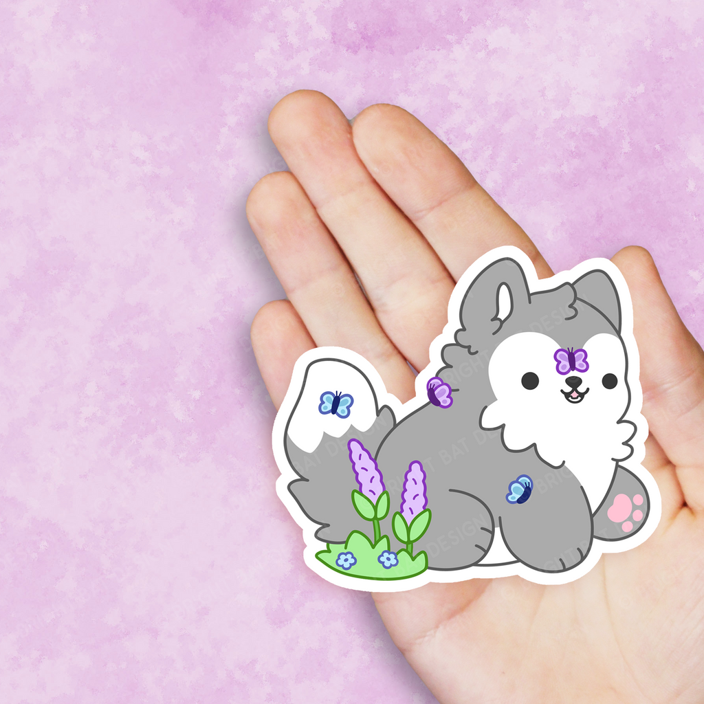 Butterfly Wolf Nugget Vinyl Sticker