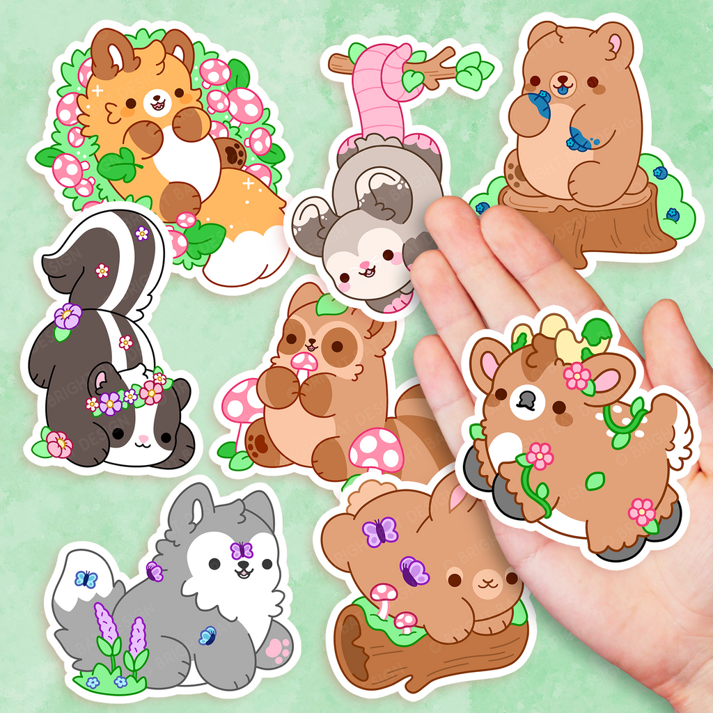 Forest Nuggets Vinyl Sticker Set