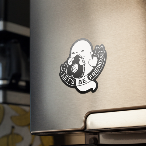 Friendly Ghost (b&w) Magnet