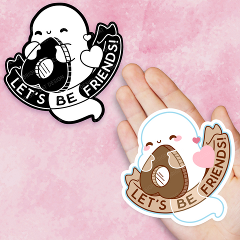 Friendly Ghost Vinyl Stickers