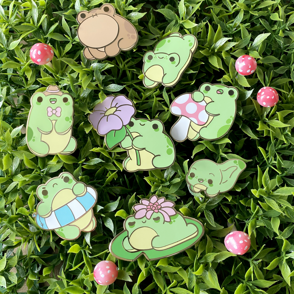 Frog Nugget Enamel Pin Set