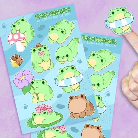 Frog Nuggets Sticker Sheets (2 Pack)