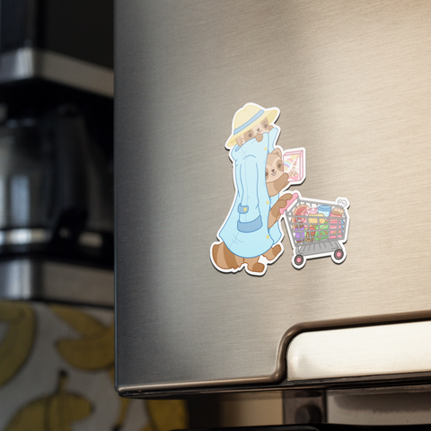 Grocery Shopping Raccoons Magnet