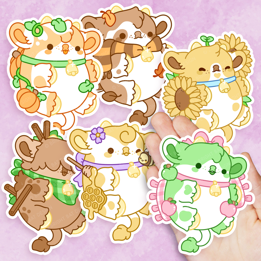 Harvest Cow Nuggets Vinyl Sticker Set