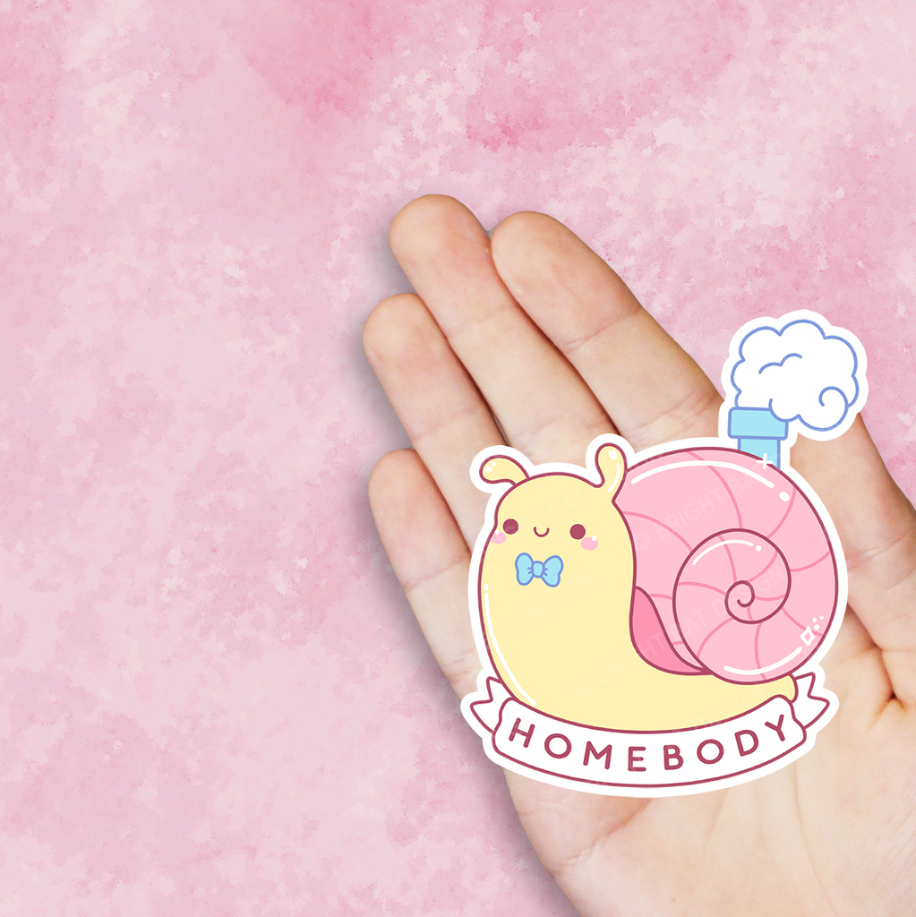 Homebody Snail Vinyl Sticker