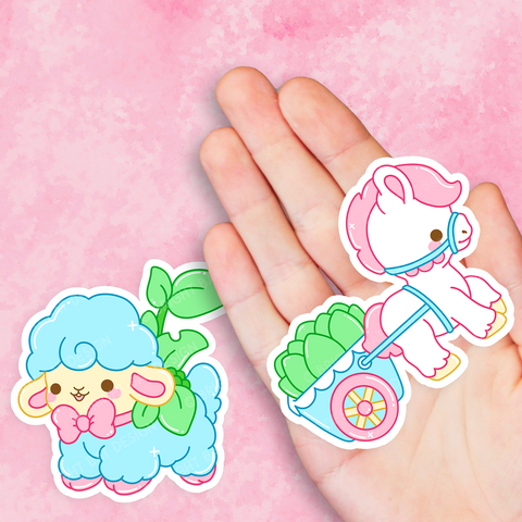 Lamb & Pony Vintage Planter Vinyl Stickers