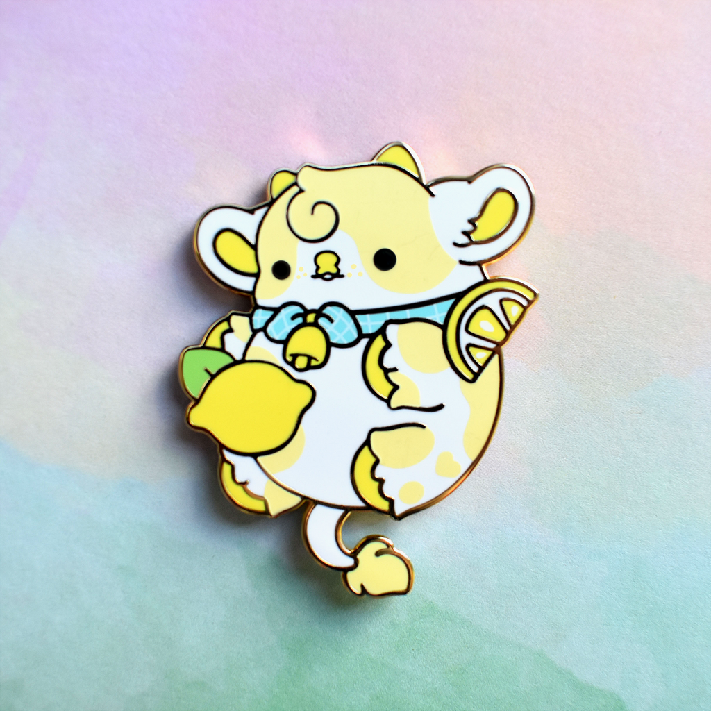 Meringue the Lemon Cow Nugget Enamel Pin