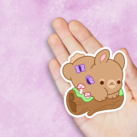 Log Leap Bunny Nugget Vinyl Sticker