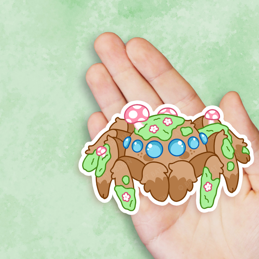 Mossy Spider Vinyl Sticker