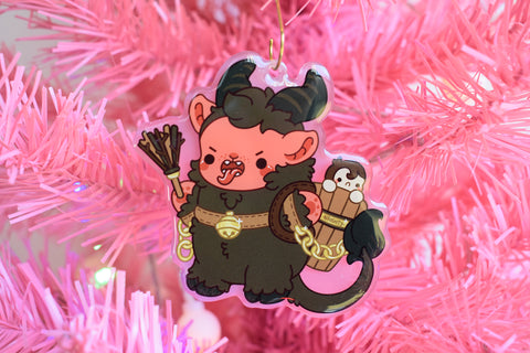 Krampus Acrylic Charm Keychain / Ornament