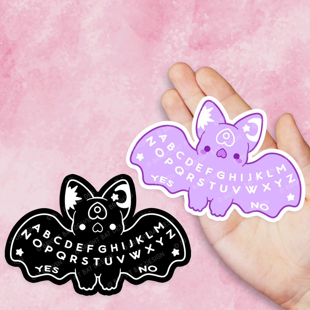 Ouija Bat Vinyl Stickers