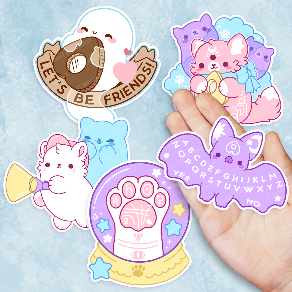 Paranormal Nuggets (Pastel) Vinyl Sticker Set