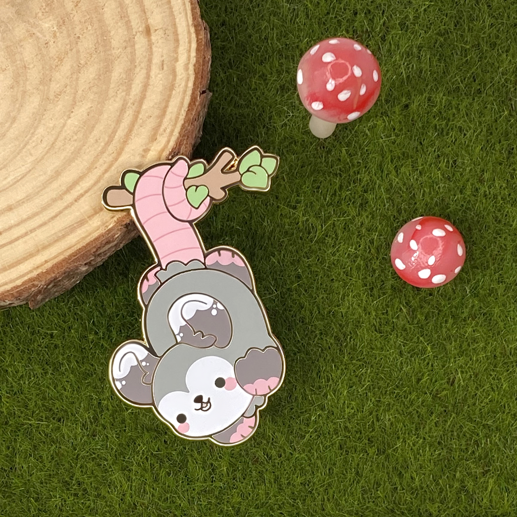Branch Opossum Nugget Enamel Pin