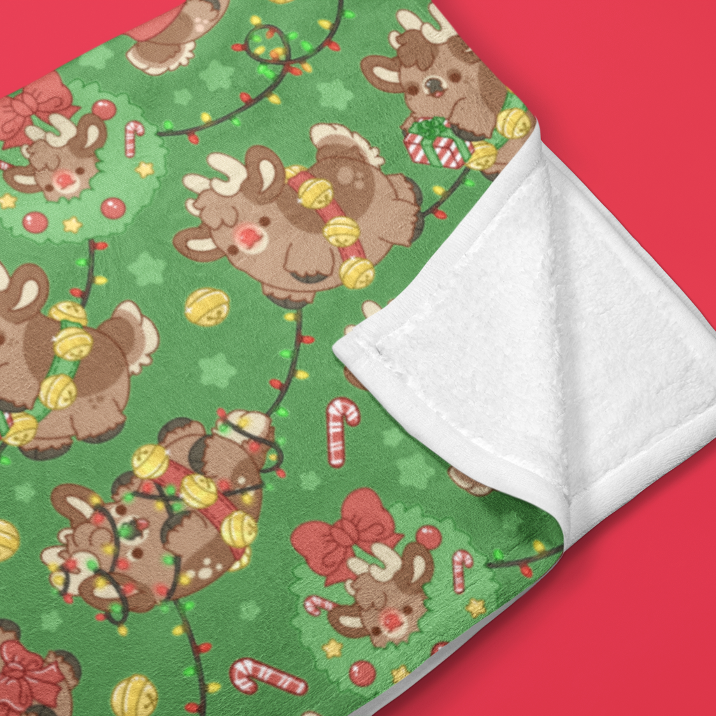 Reindeer Nuggets Throw Blanket