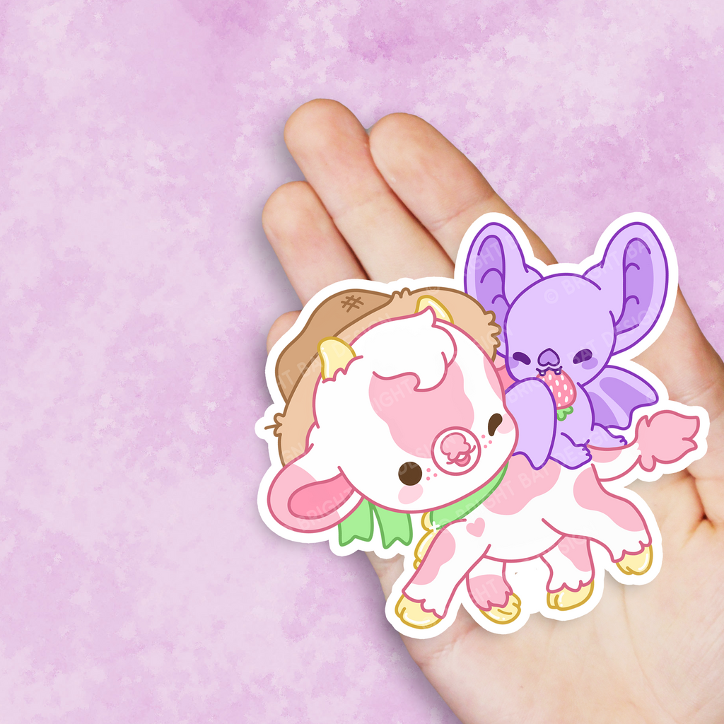 Shortcake and Bright Bat Vinyl Sticker