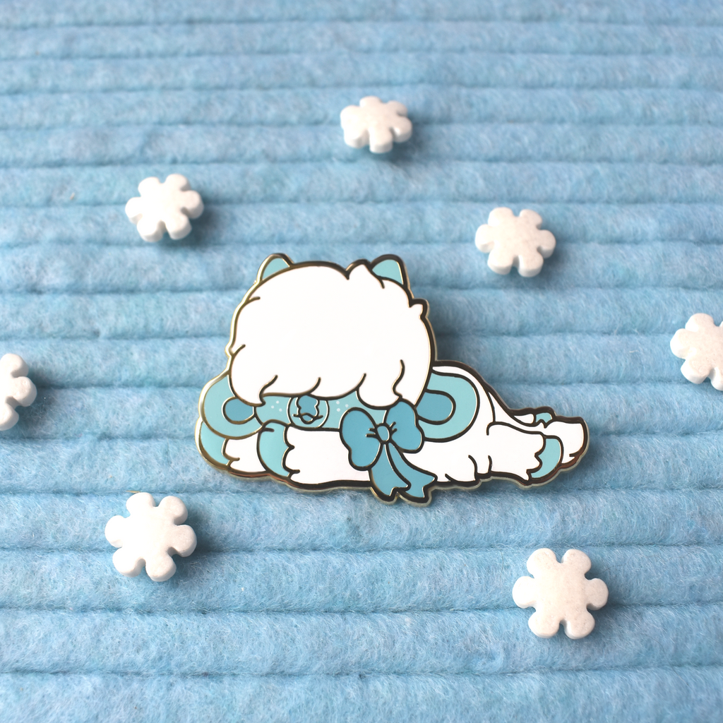 Slushie the Snow Cow Enamel Pin